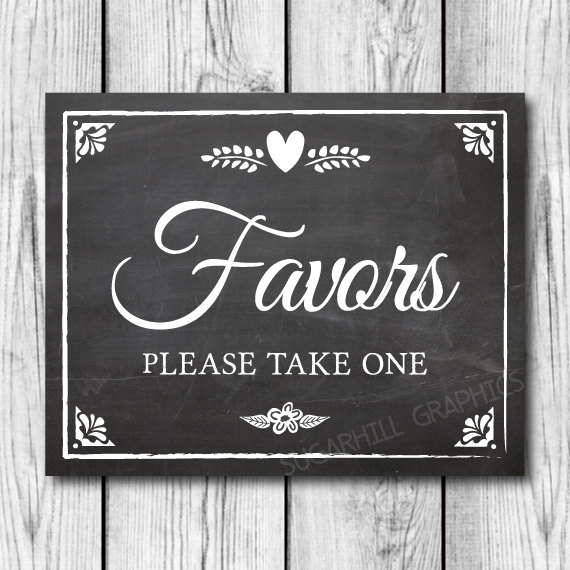 Hochzeit - Chalkboard Wedding Sign, Printable Wedding Sign, Chalkboard Wedding Favors Sign, Wedding Decor, Wedding Signage, Instant Download