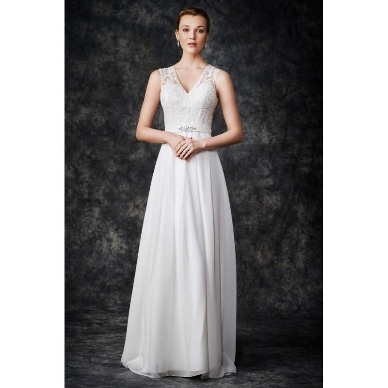 زفاف - Style GA2263 by Kenneth Winston: Gallery - V-neck Sleeveless A-line Chapel Length ChiffonLace Floor length Dress - 2017 Unique Wedding Shop