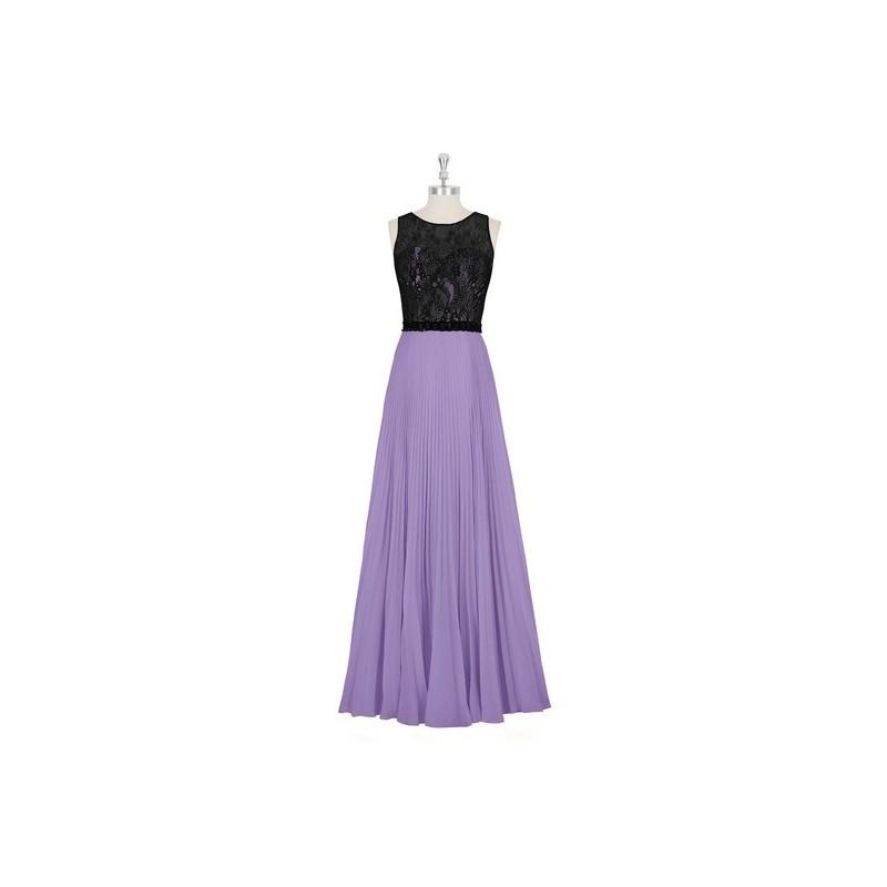 Mariage - Tahiti Azazie Mayra - Chiffon And Lace Illusion Scoop Floor Length Dress - The Various Bridesmaids Store