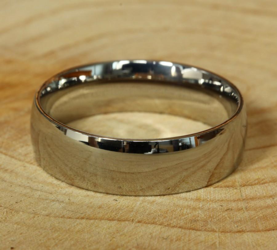 Свадьба - Titanium High Quality 6mm wide court shape/Comfort Fit Mens / Womens Plain band Wedding Ring