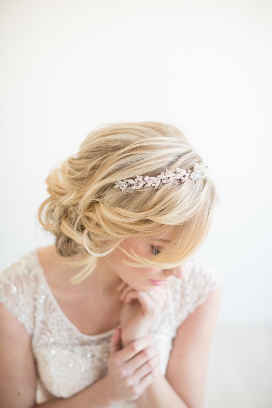 زفاف - Wedding Headpiece,  Bridal Headpiece, Bridal Hair Accessory, Silver Tiara