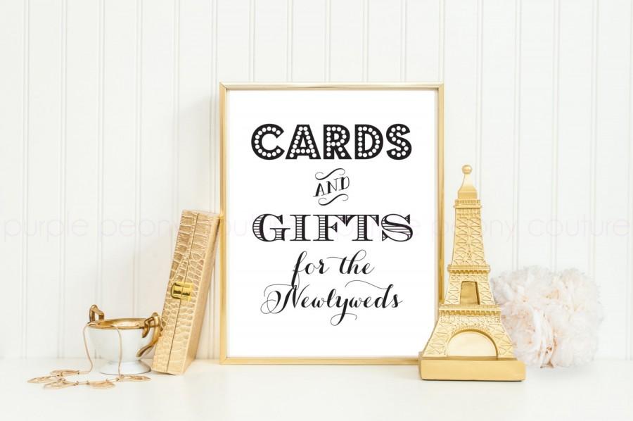 Wedding - Printable Wedding Card and Gifts Table Cards Sign INSTANT DOWNLOAD 8x10 DIY pdf