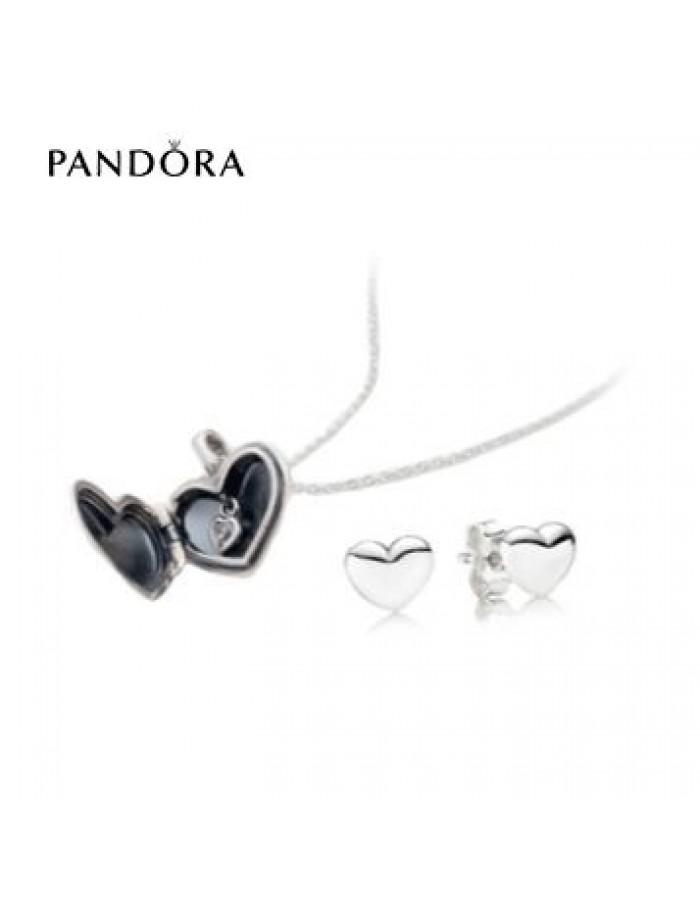 Hochzeit - Pandora Paris Soldes * Pandora Love Locket Jewelry Gift Set Retired pour Femme Vente Chaleur
