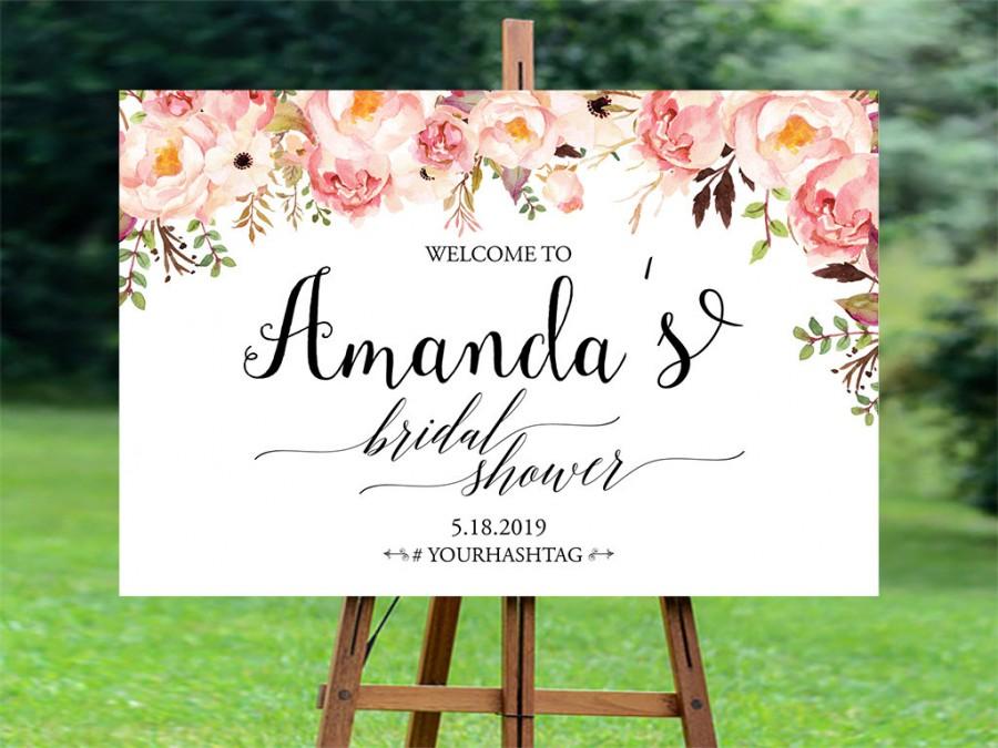 Wedding - Bridal Shower Welcome Sign, Bridal Shower sign, Bridal Shower decoration, welcome wedding sign, Bridal shower invitation