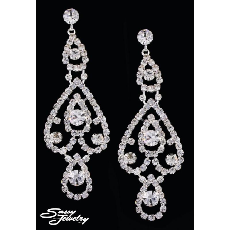 Mariage - Sassy South Jewelry LA6426E1S Sassy South Jewelry - Earings - Rich Your Wedding Day
