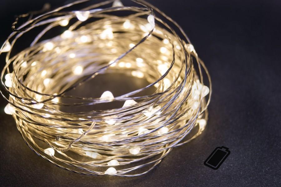زفاف - 5m Silver String Fairy Lights (Warm White) 