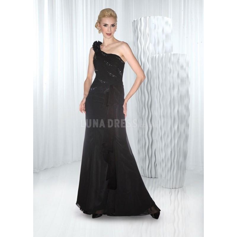 Hochzeit - Chiffon Floor Length A line One Shoulder Mother of the Bride Dresses With A Shawl - Compelling Wedding Dresses