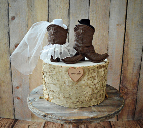 Свадьба - Cowboy boots wedding cake topper-Texas-country wedding-Rustic wedding-Western wedding cake topper-Boots cake topper-country western topper