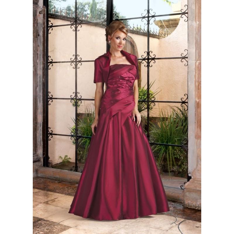 Свадьба - La Perle 40017A - Burgundy Evening Dresses