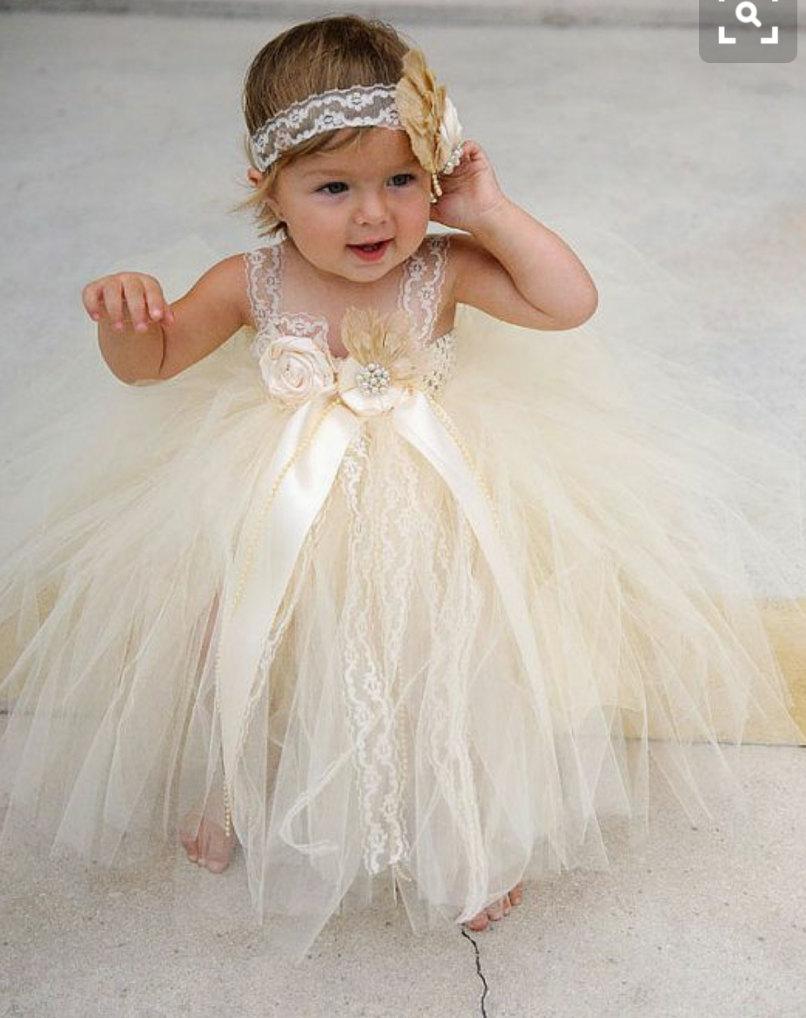 زفاف - Tutu dress, tutu, flower girl dress, flower girl dresses, baby birthday dress, birthday dress, baby dress, champagne dress