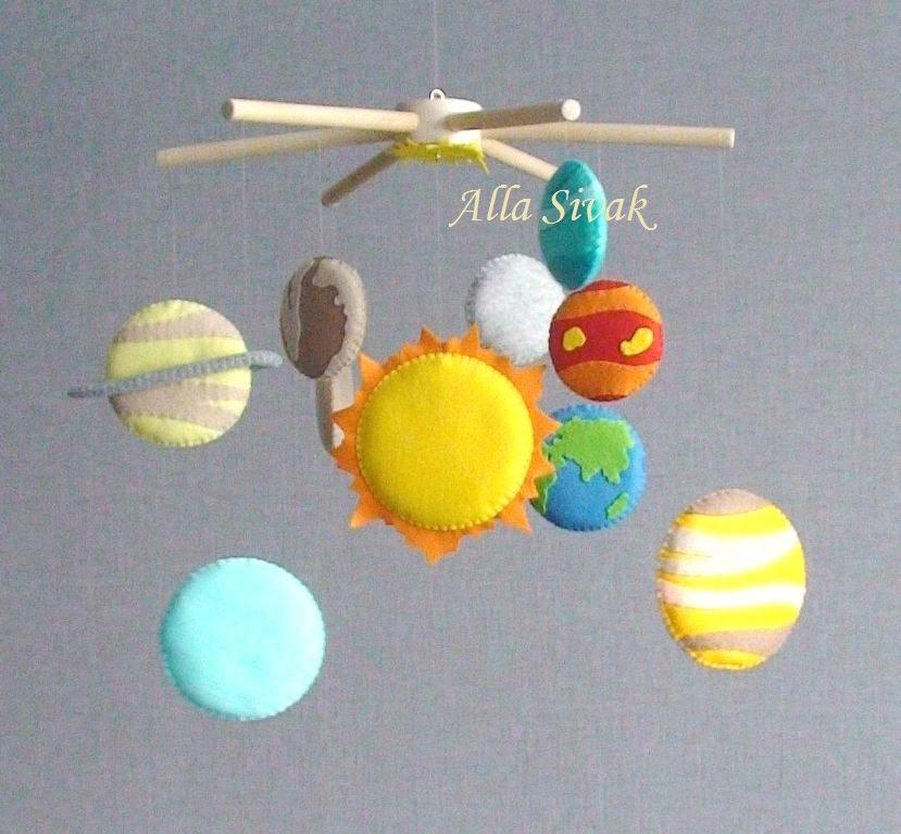 Wedding - Planets Mobile, Solar System Baby Mobile, Solar System Children's Mobile, Solar System Planets Mobile, Earth Mobile, Outer Space Mobile