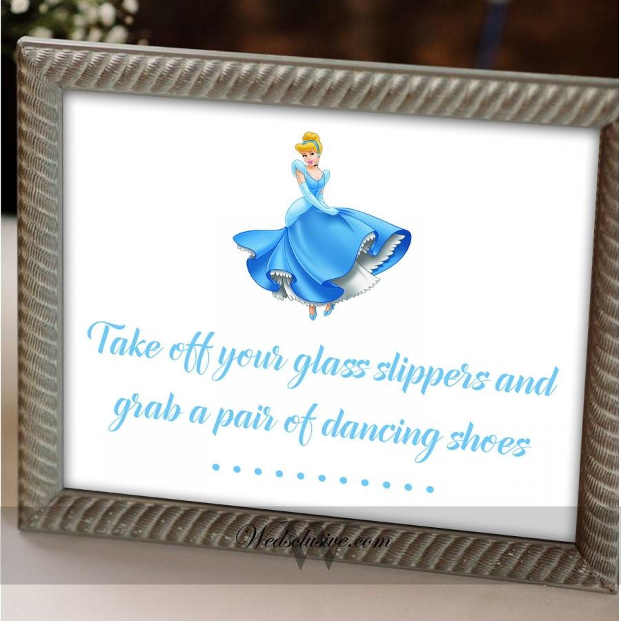 Cinderella Dancing Shoes Sign Disney Theme Weddings Fairy Tale