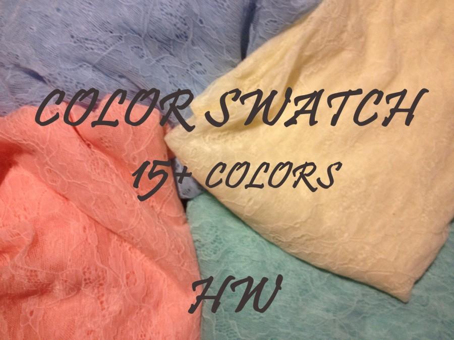 زفاف - Color swatch (fabric sample) 15+ colors Please read information on second pic