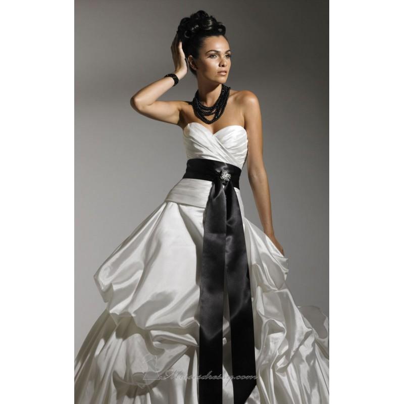 Hochzeit - Ivory/Black 19871 by Jacquelin Exclusive - Color Your Classy Wardrobe