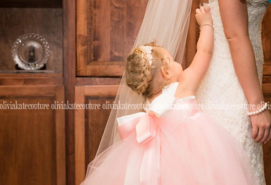 Wedding - Flower Girl Dress, Floor Length, Blush Pink, Girls Dress