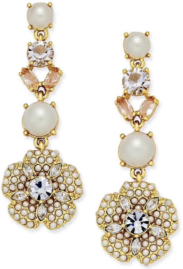 kate spade crystal flower earrings