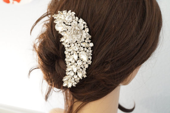 Свадьба - Bridal Hair Comb, Crystal Hair Comb, Wedding Hair Accessories, Vintage Inspired Bridal Hair Comb, Bridal Hair Accessories