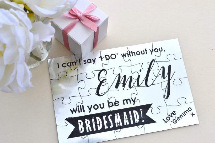 Hochzeit - Will you be my Bridesmaid / Maid of Honour Jigsaw