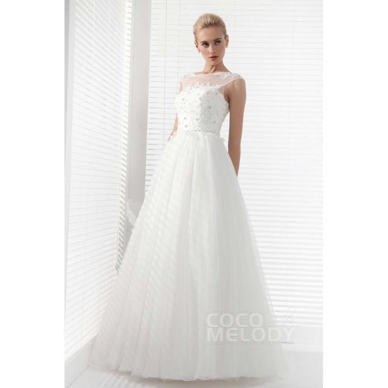 زفاف - Classic A-Line Floor Length Tulle Wedding Dress - Top Designer Wedding Online-Shop