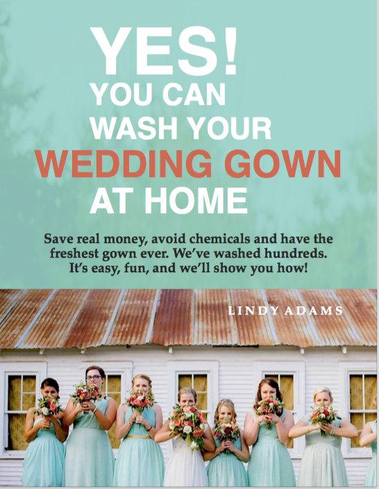 Mariage - YES! You Can Wash Your Wedding Gown at Home - 40 PAGE Guide / PDF Download - Save Money, Avoid Chemicals, Have a Fresher Gown, It's Easy!