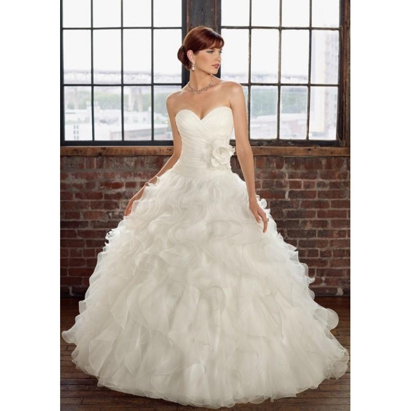 زفاف - Blu by Mori Lee 4816 Ruffled Strapless Ball Gown Wedding Dress - Crazy Sale Bridal Dresses
