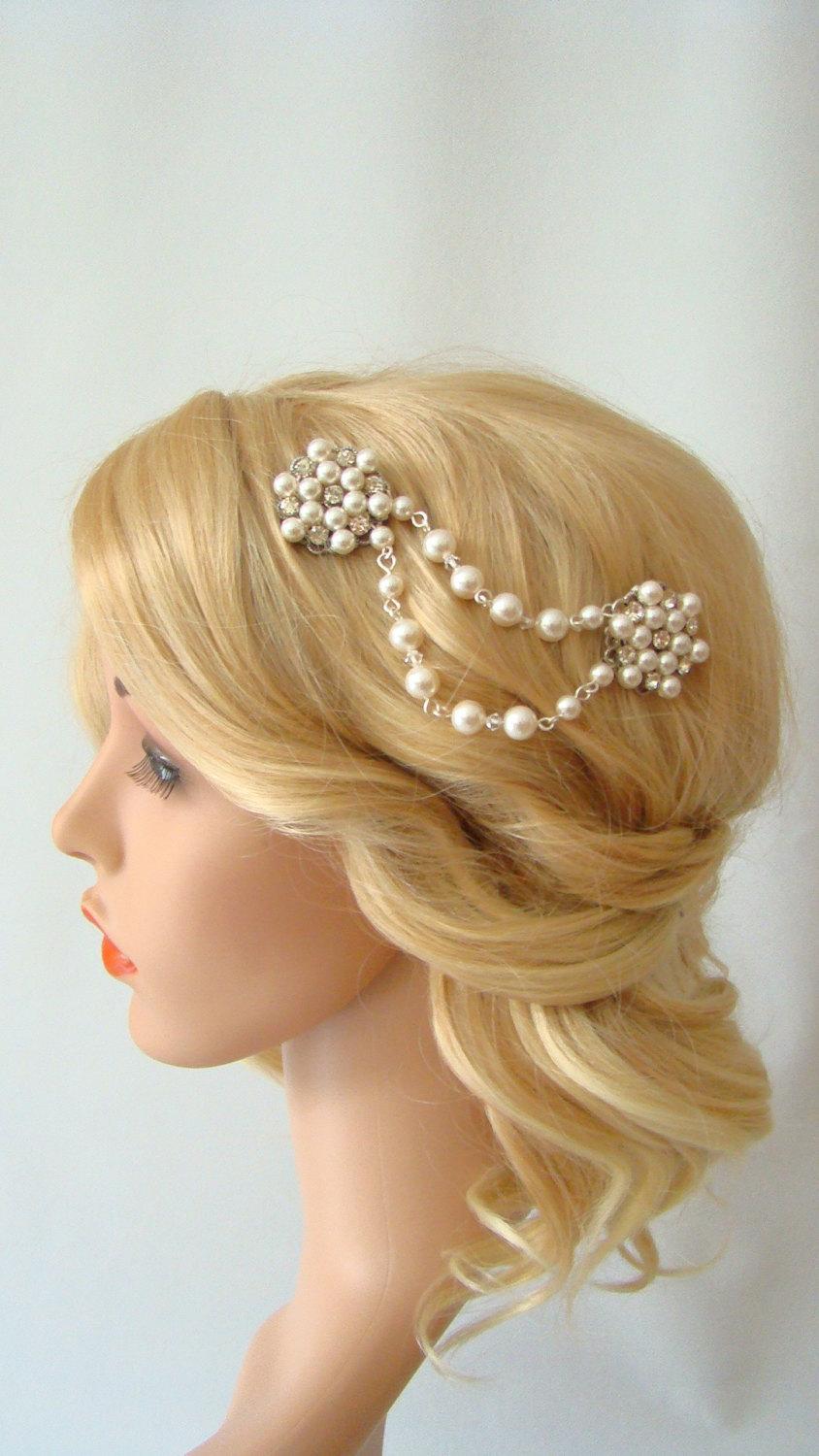 Свадьба - Pearl Hair Comb, Bridal Hair Comb, Pearl Hair Accessories, Pearl Headpiece, Pearl Hair Piece , Pearl Bridal Comb, Pearl Bridal Hair Comb