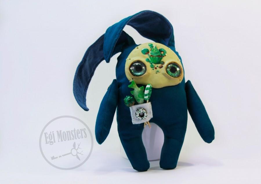 Hochzeit - Sweet tooth Bunny Monster Creature stuffed toys mythical creature ornament butterfly night mysterious Monster gift for her Plush Toy