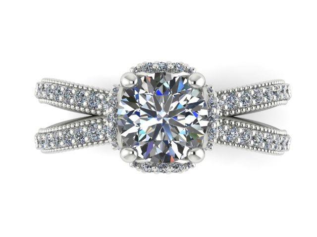 Mariage - Engagement Diamond Ring, Wedding and Proposal Rings, Disney Princess Snow White Ring, White Sapphire and Diamonds