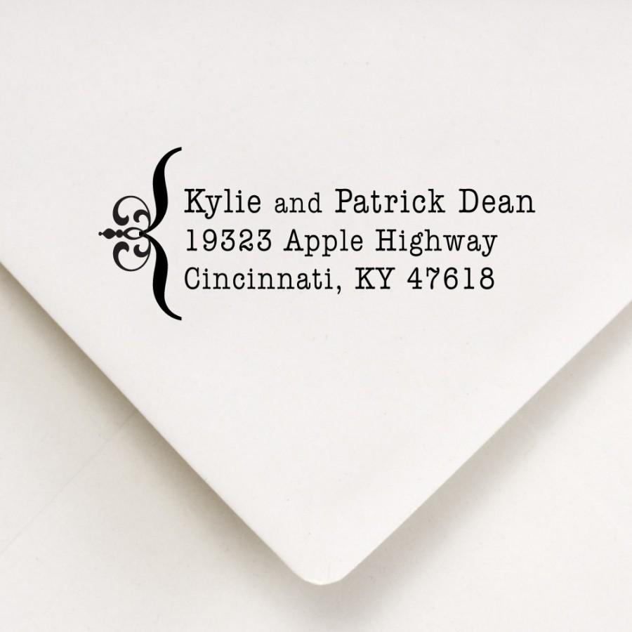 Wedding - Custom Return Address Stamp - Housewarming Gift - Kylie and Patrick Design
