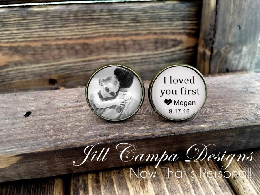 Mariage - FATHER of the BRIDE - Father of the Bride Cufflinks - Custom Photo Cuff Links - Wedding Cufflinks - Cuff Links - Father of the bride gift