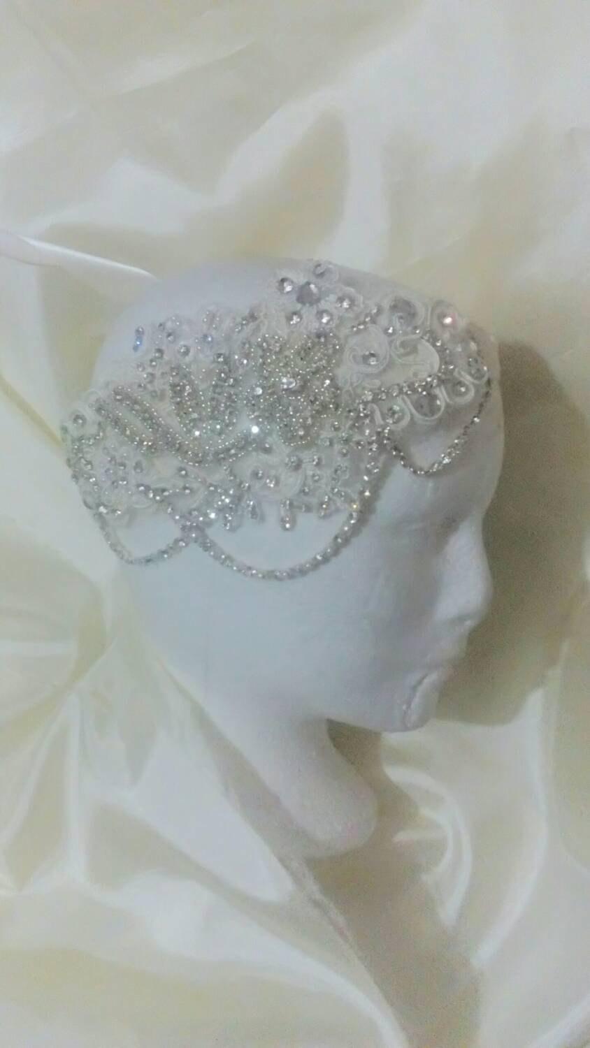 Свадьба - Headpiece wedding, head Comb, tocado Novia, peineta boda, tocado cristales