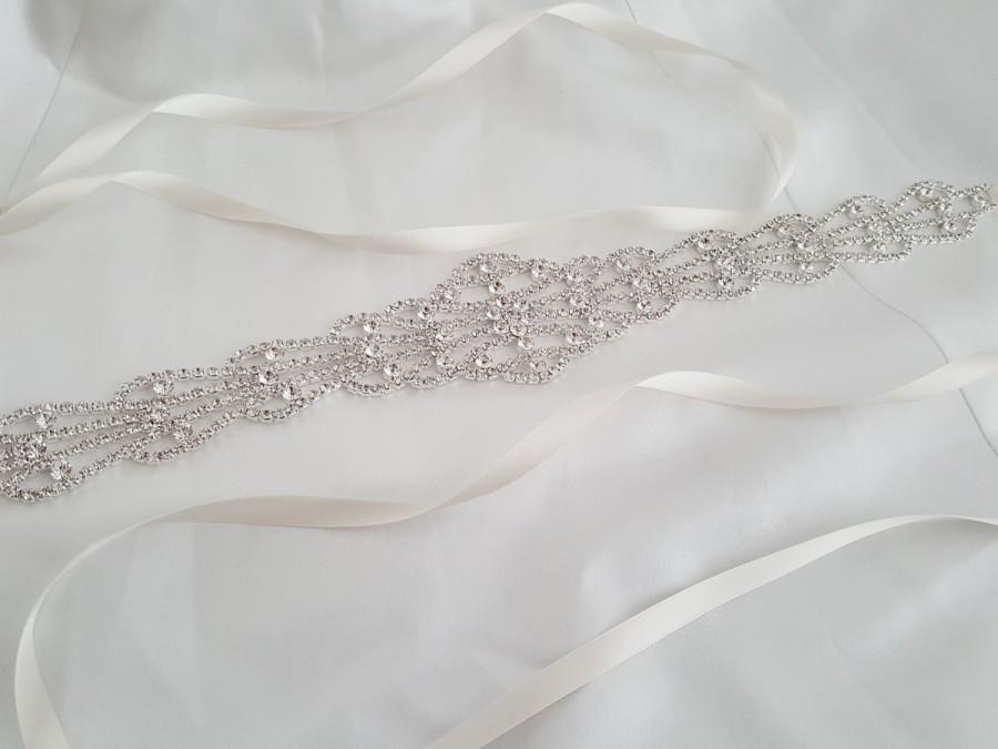 زفاف - Wedding Belt, Bridal Belt, Crystal Sash Belt, Crystal Rhinestone Belt, Style 1110
