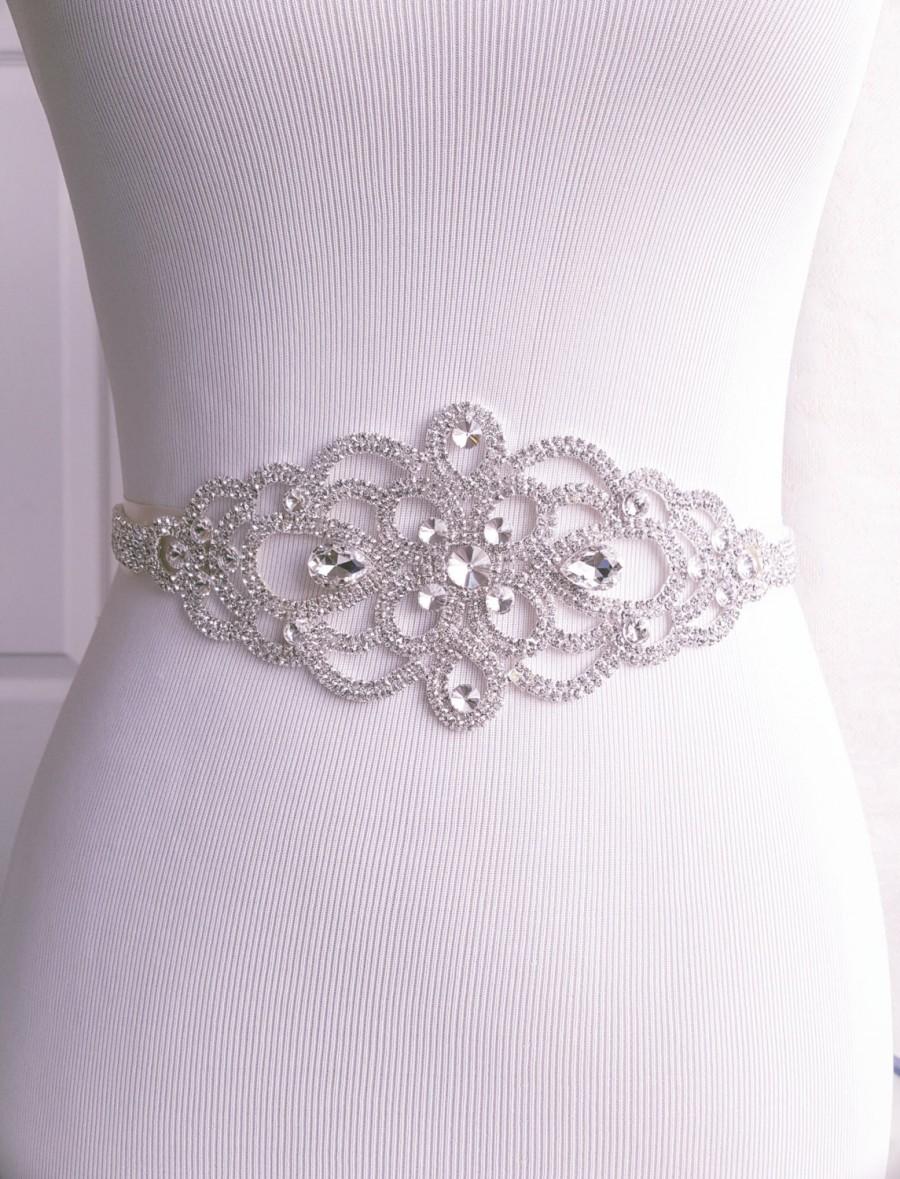 زفاف - Wedding Belt, Bridal Sash, Crystal Bridal Belt