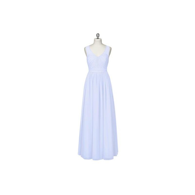 Hochzeit - Lavender Azazie Raquel - V Neck Chiffon Floor Length Illusion Dress - The Various Bridesmaids Store