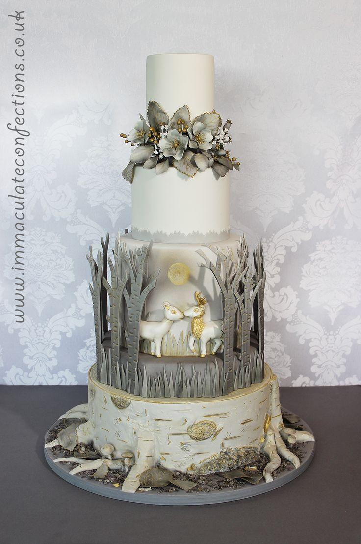 Hochzeit - Winter Woodland Wedding Cake