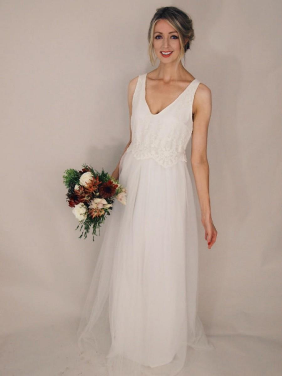 Hochzeit - SIENNA - Bridal Gown - Guipiere lace and tulle bridal gown, wedding dress - Bespoke