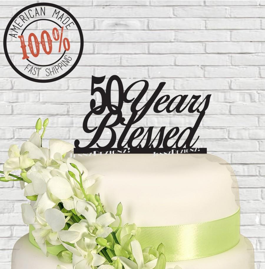 Hochzeit - Anniversary Cake Topper with Year Number Made in USA