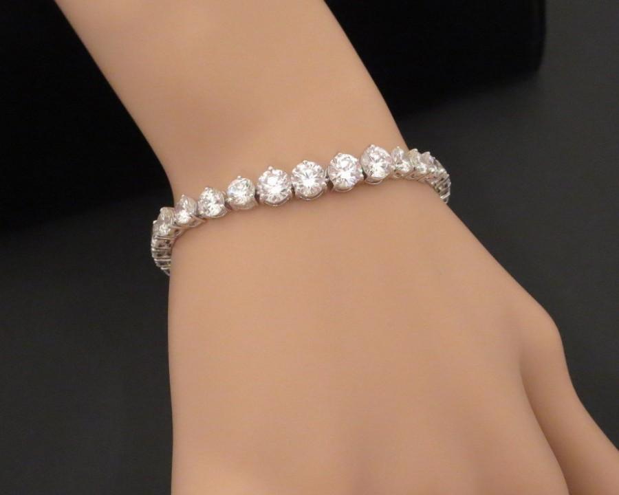 زفاف - Bridal bracelet, Rose gold bracelet, Crystal bracelet, Bridal jewelry, Bridesmaid bracelet, Tennis bracelet, CZ bracelet, Diamond bracelet