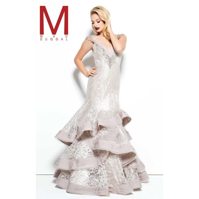 Mariage - Red Mac Duggal 80483R - Mermaid Dress - Customize Your Prom Dress