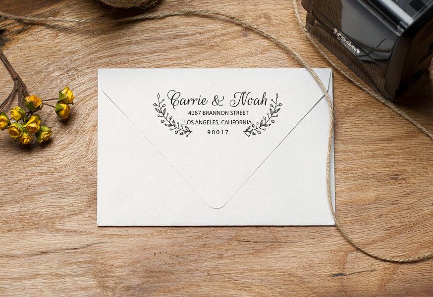 Mariage - Personalized Self Inking Stamps, Custom Stamp, Address Stamp, Self Inking Address Stamp, Self Inking Return Address Stamp, Wedding Gifts