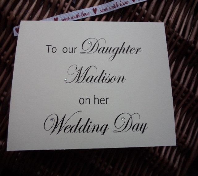 Свадьба - Personalised wedding card to our Daughter, Wedding card, wedding day card, Bespoke cards, Daughter, personalised card for daughter