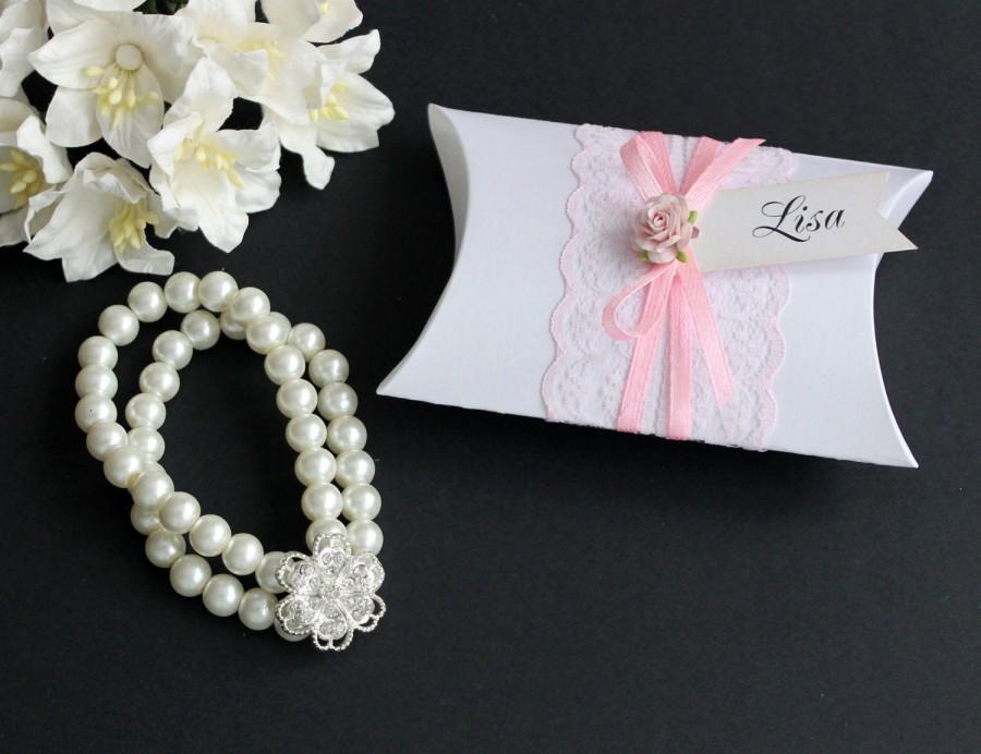 زفاف - Bridesmaid Proposal Pearl Bracelet Gift Will You Be My Bridesmaid Puzzle Asking Maid of Honor Flowergirl Invitation Bridesmaid Invitation