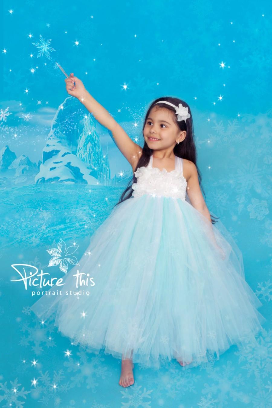 Свадьба - Frozen tutu dress, Frozen party dress, Elsa dress, Turquoise tutu dress, girls photoprop, baby toddler frozen dress, frozen birthday dress
