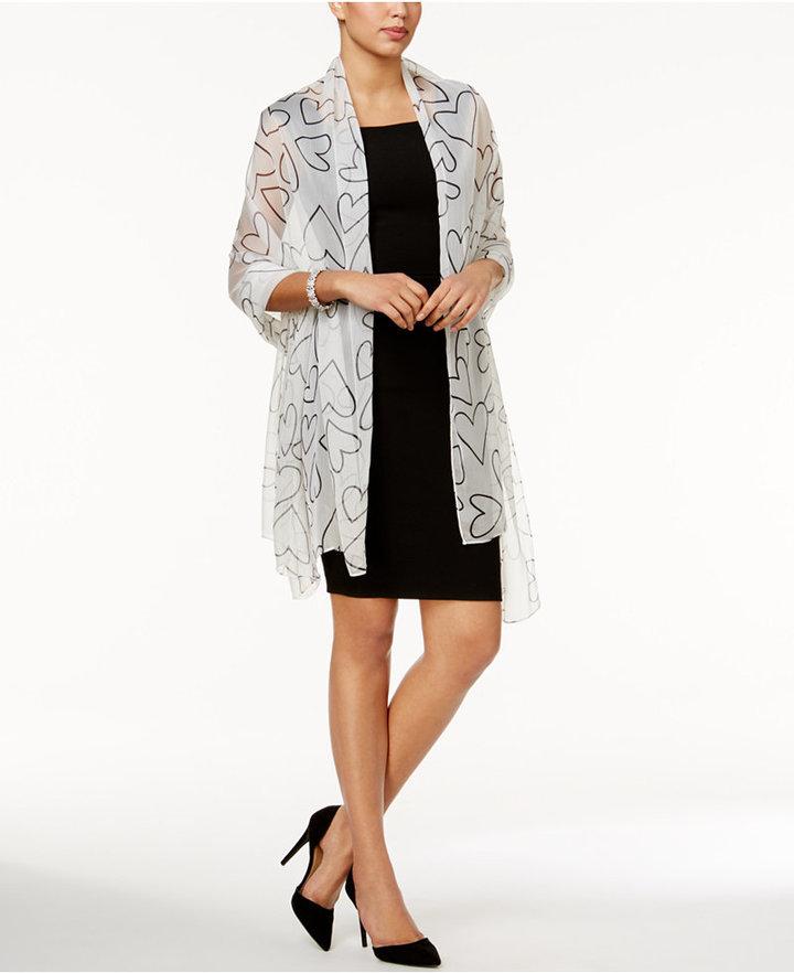 Mariage - INC International Concepts Scribble Heart Evening Wrap, Only at Macy's
