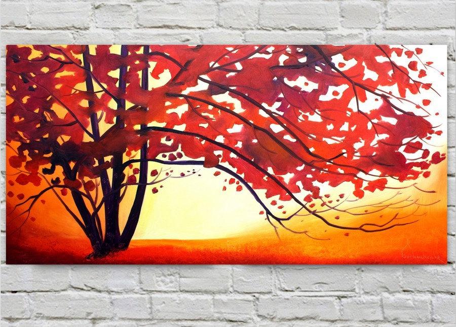 Свадьба - Fall Tree Painting Original Autumn Tree Painting by Tetiana