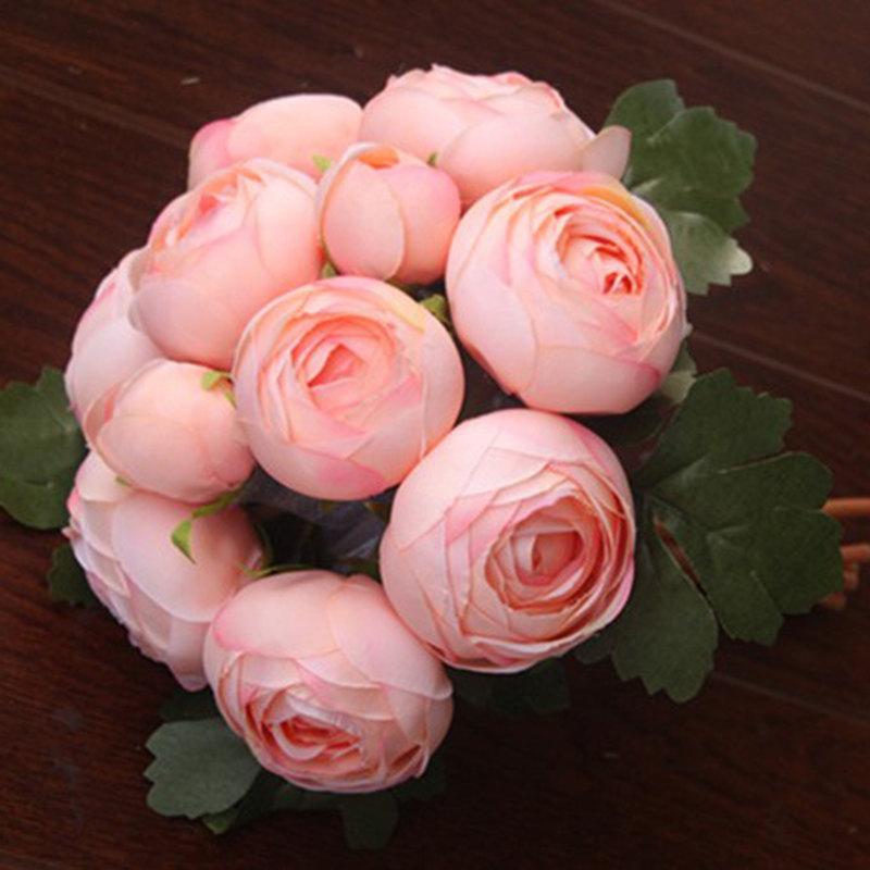 زفاف - 1X Peony Rose Bouquet Artificial Silk Flowers Posy Wedding Bridal Party Home Floral Decor 4 Colors