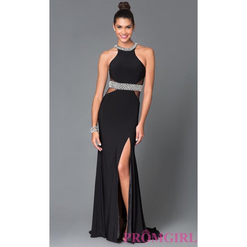 زفاف - Long High Neck Open Back Temptation Prom Dress TE-5017 - Discount Evening Dresses 
