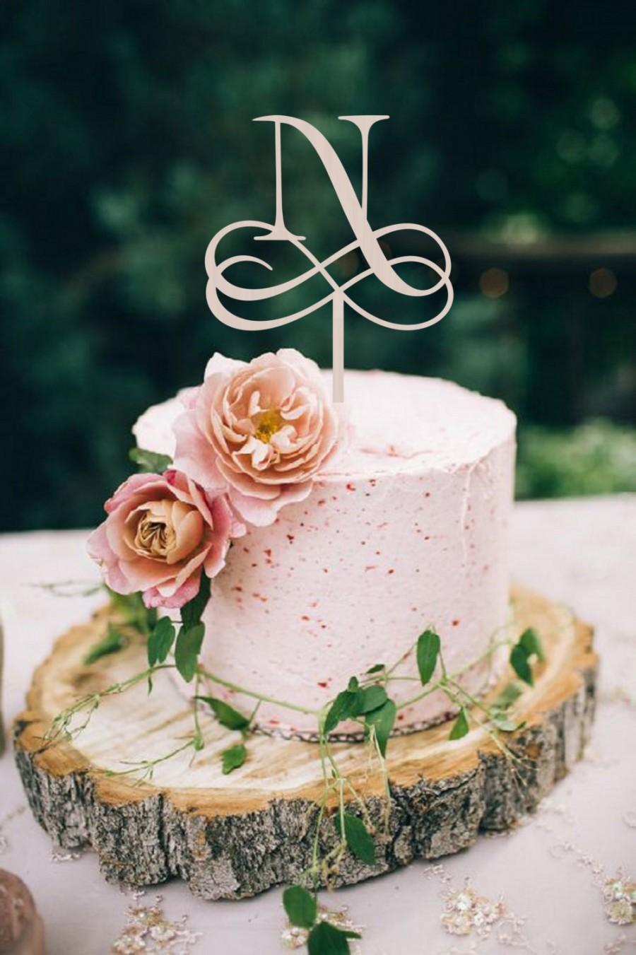 Wedding - Wedding Cake Topper  Initial    Wedding Cake Topper   Personalized  Wedding Cake Topper  Wood Cake Topper