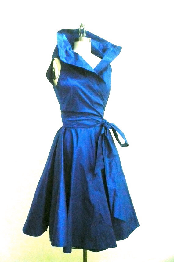 زفاف - Custom Made  MARIA SEVERYNA Double Wrap Full Skirt Grace Kelly Dress - Mother of the Bride Dress - available in many colors