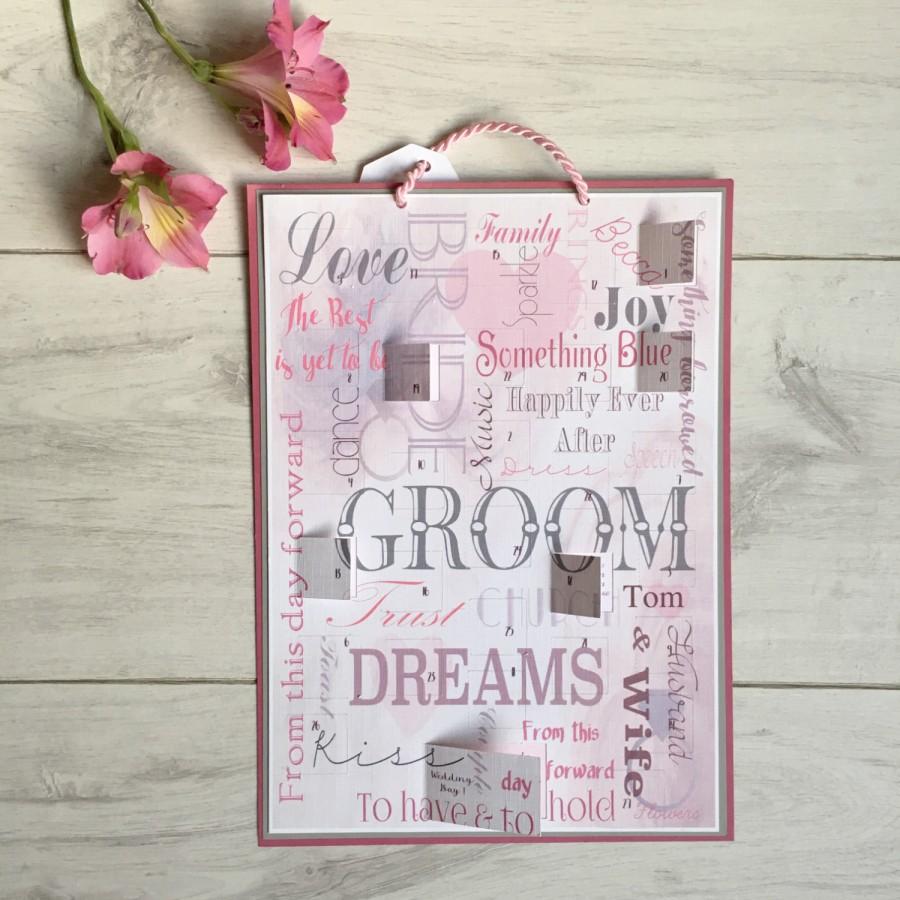 Wedding Advent Calendar Wedding Countdown Personalized Wedding Gift 